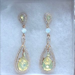 Milkstone Pageant Earrings! NEVER WORN